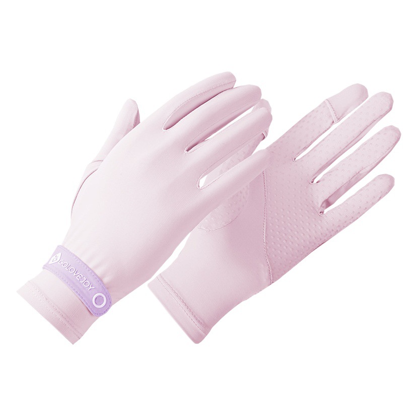 Sunscreen Gloves Summer Thin Women's Driving Outdoor Riding Silicone Anti-slip Breathable Anti-ultraviolet Ice Silk Sleeve XG40