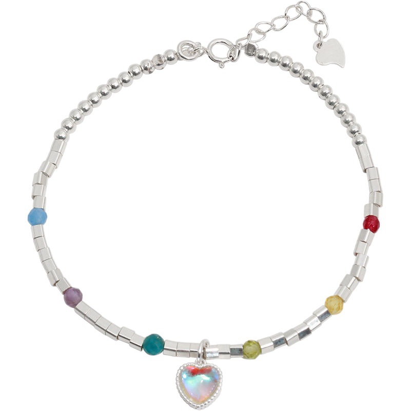 Rainbow Square Love Bracelet Niche Design 2023 New Fashion Cool High Fashion Cold Wind Bracelet Bracelet