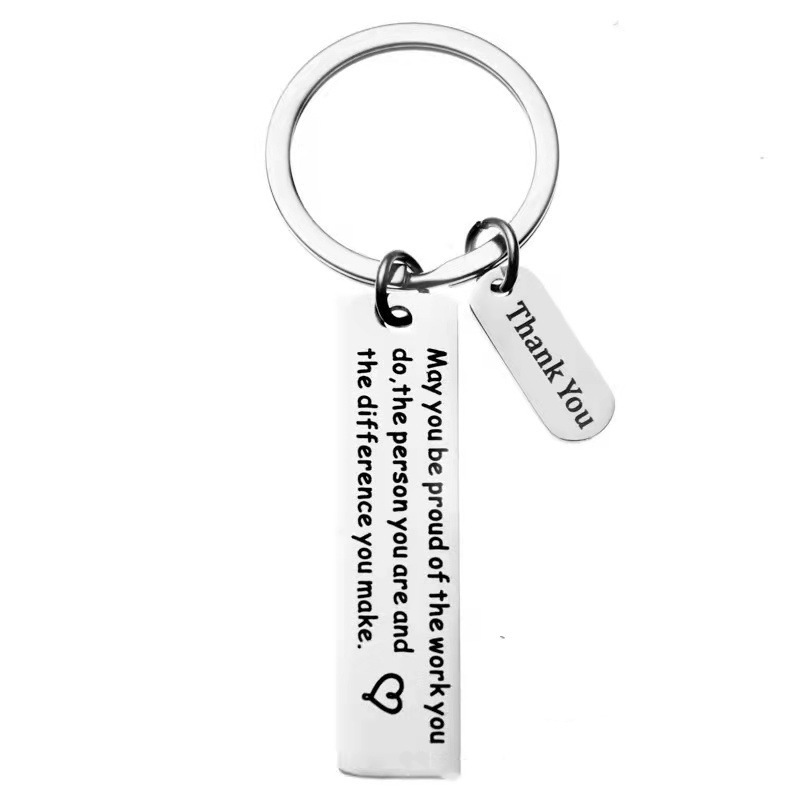 Picture of Stainless steel keychain May you be promise of the work that you do lettering wholesale