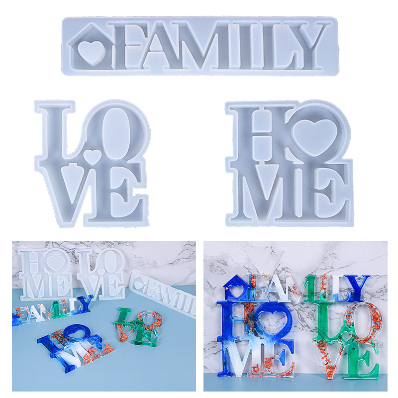 Deyi Yangyang Epoxy Mold New English Ornament Silicone Mold Amazon Hot Selling Candle Handmade Soap