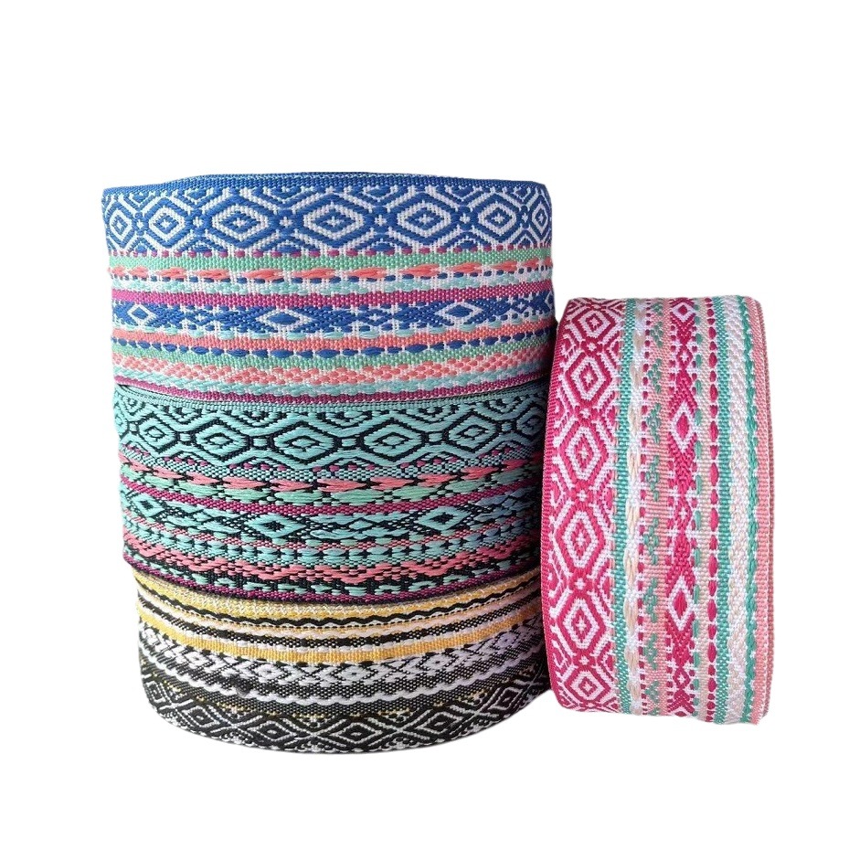 Jacquard Ribbon Ethnic Lace Flowers Minority Characteristic Clothing Accessories SH-3180 Width 3.8-4.5CM