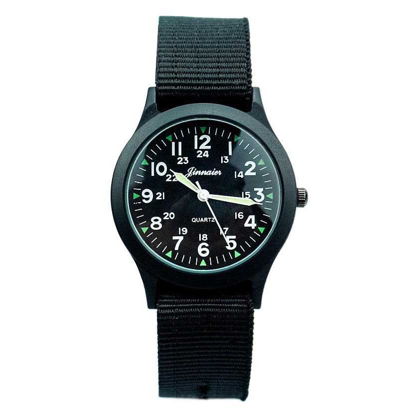 Amazon AliExpress primary and secondary school students' cognitive time nylon watch children's fashion luminous canvas army
