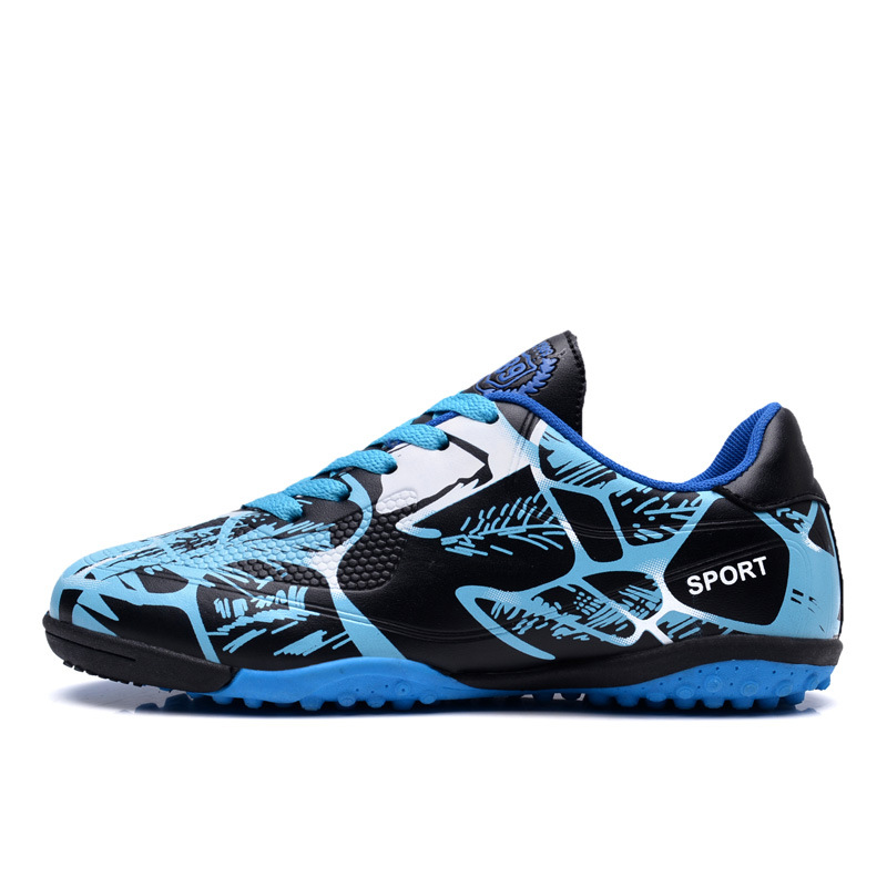 Picture of Cross-Border High-Top Adult Football Shoes for Men and Women Tf Broken Spikes Artificial Turf Ag Long Spikes Student Training Football Shoes Wholesale