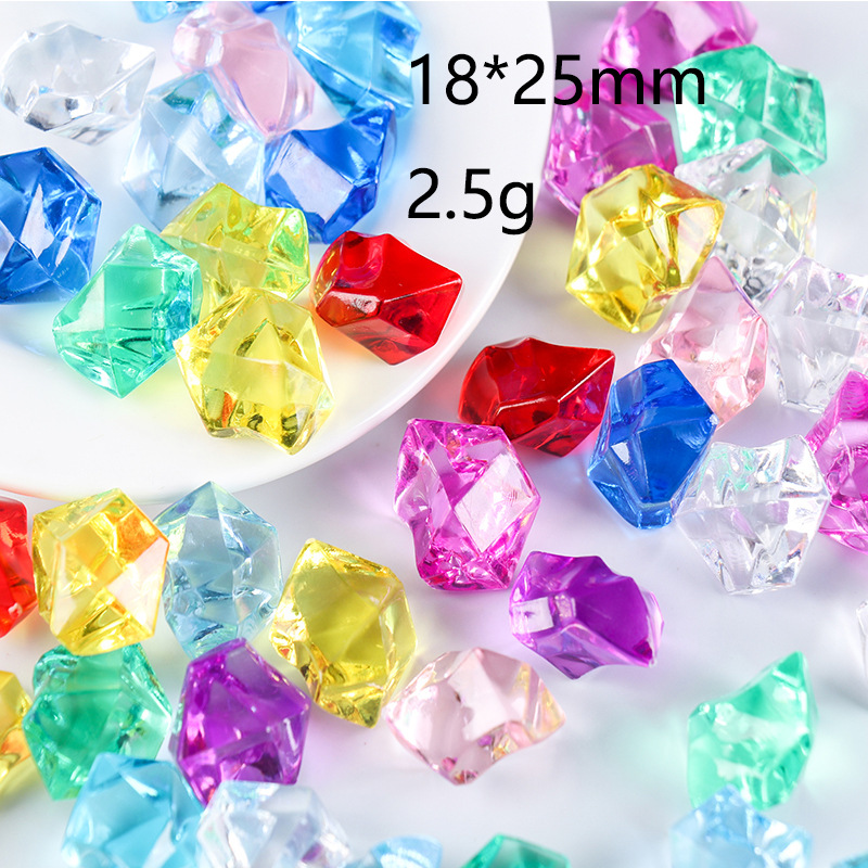 Cross-border 18*25mm plastic transparent crystal acrylic simulation crushed ice fish tank potted decoration