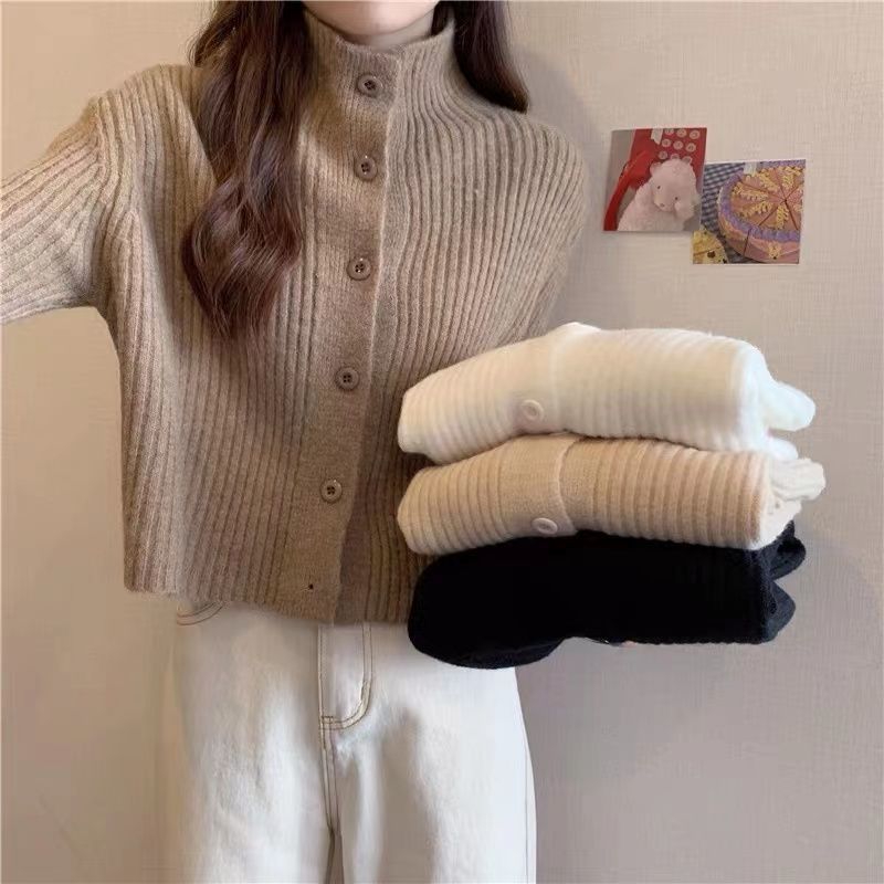 Cardigan Sweet Coat ins Trendy Women's Western Style 2022 New Autumn Long Sleeve Top Elegant All-match Base Shirt