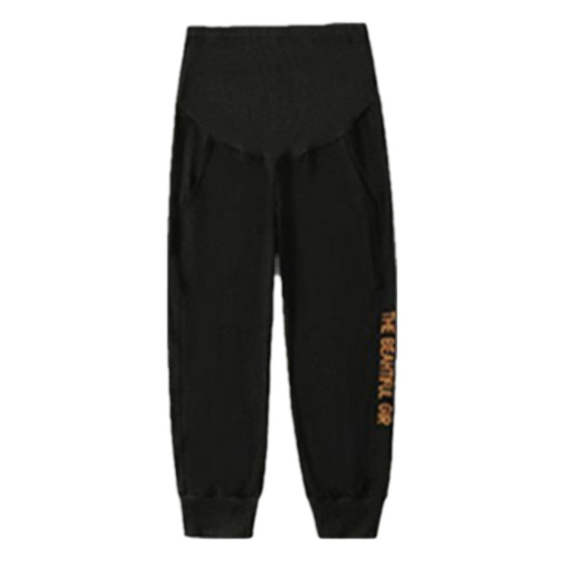 Maternity Wear Thin Cropped Sweatpants Spring and Summer Fashionable Outer Wear Large Size High Waist Adjustable Belly-Covering Leggings