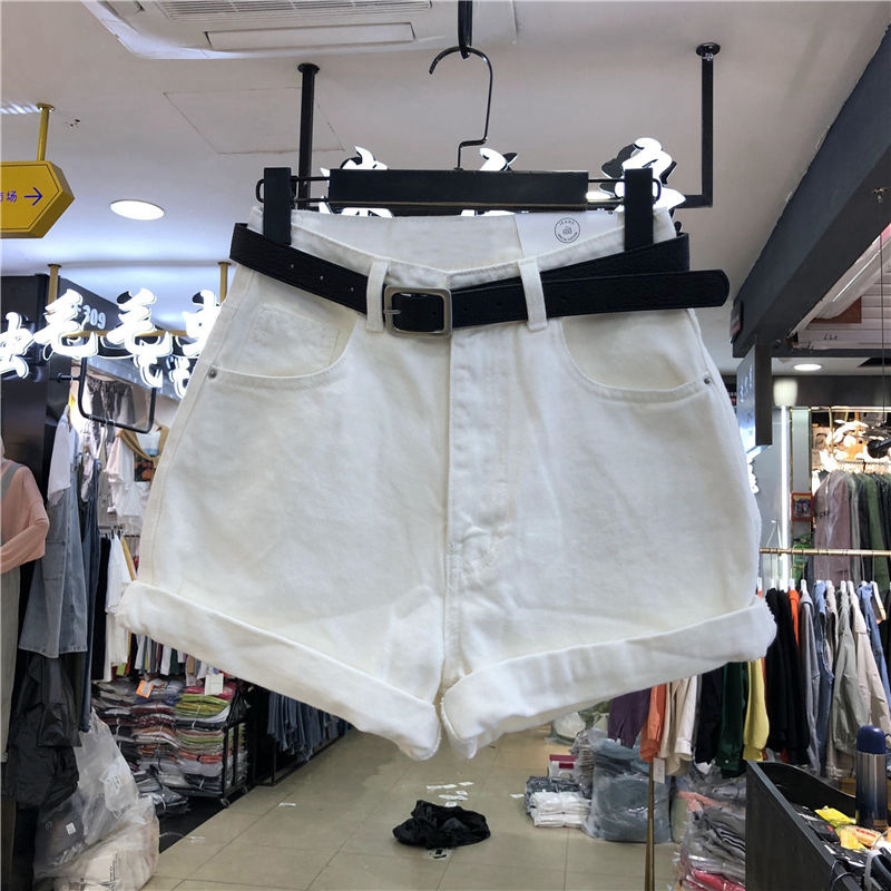 Picture of Summer 2022 new Korean style high waist Denim shorts women's loose slimming curling wide leg A- line hot pants ins fashion