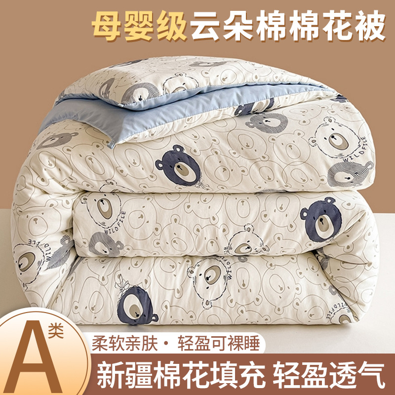 Picture of Xinjiang cotton quilt core thickened warm winter quilt cartoon small fresh student dormitory bedding spring and autumn quilt wholesale