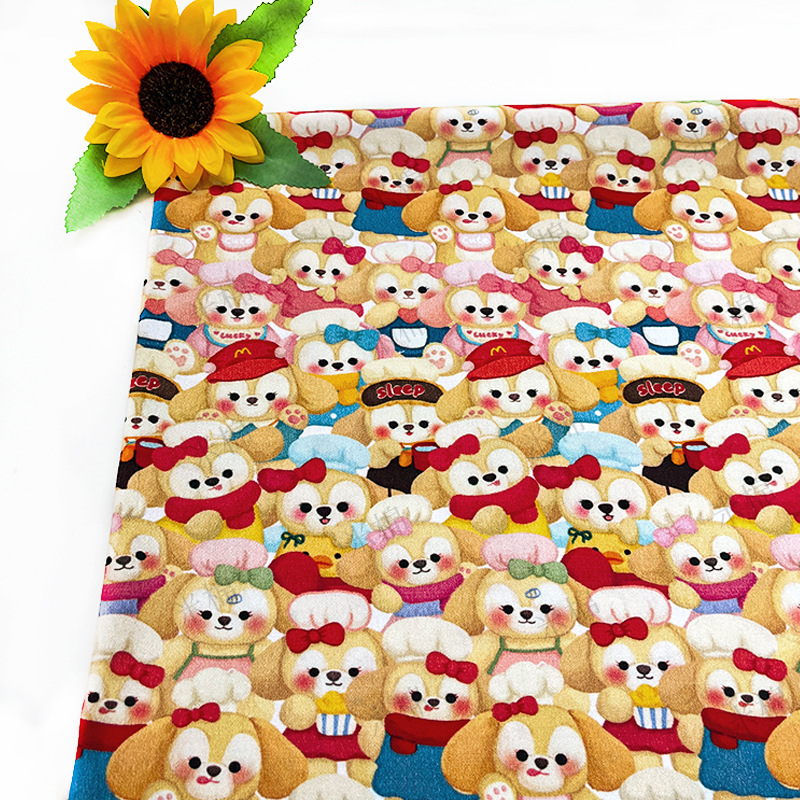 Cute Duffy 32-count twill fine sail cotton brushed fabric handmade DIY bag jacket vest fabric