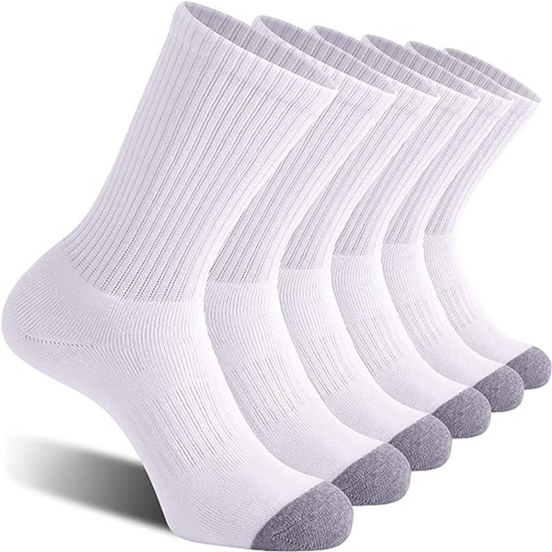Picture of Zhuji Socks Large Size Elastic Mid-Tube Cotton Socks White Basketball Sports Socks Autumn and Winter Men's Long Socks Wholesale