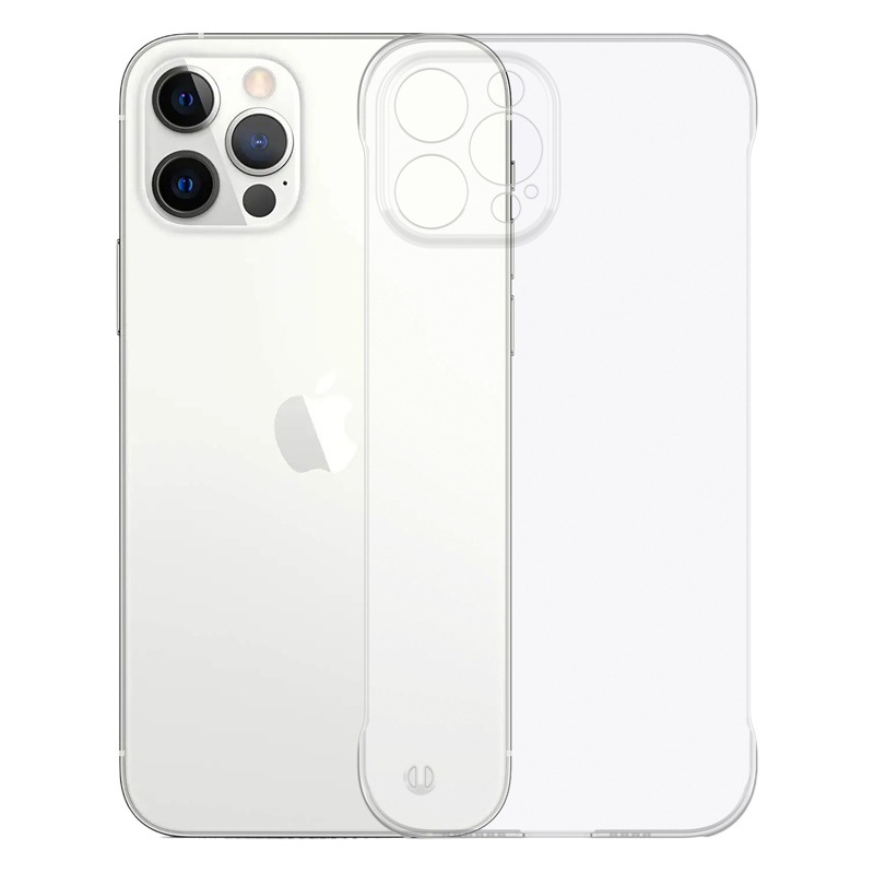 Suitable for Apple Iphone17 Borderless Pc Transparent Mobile Phone Case 15 Protective Cover 12Mini Fine Hole 15Promax