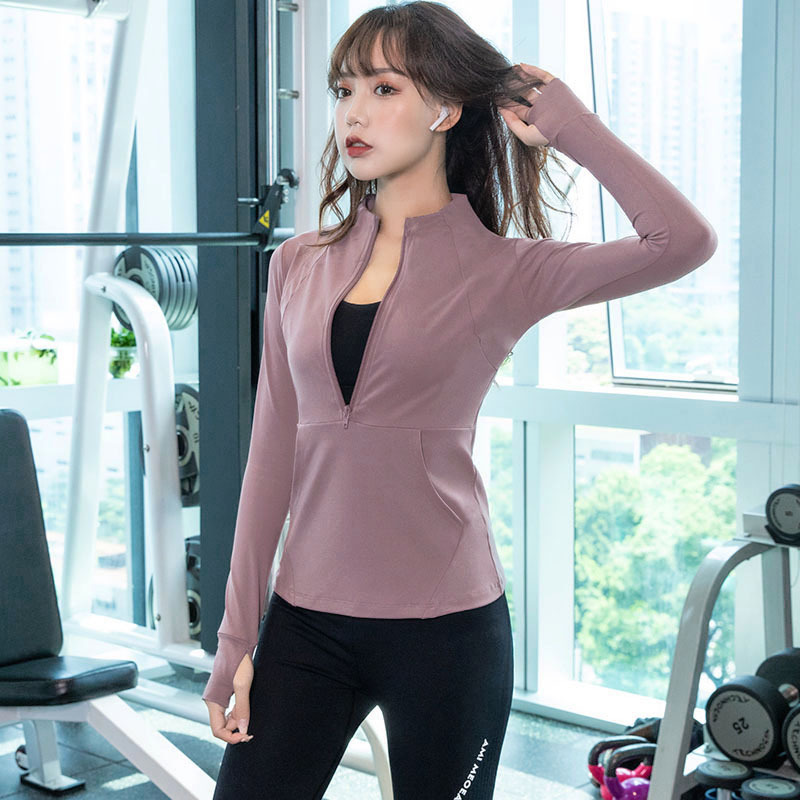 Picture of Summer sports jacket women's quick-drying top running Sexy Slim slimming jacket cardigan workout clothes yoga long sleeve