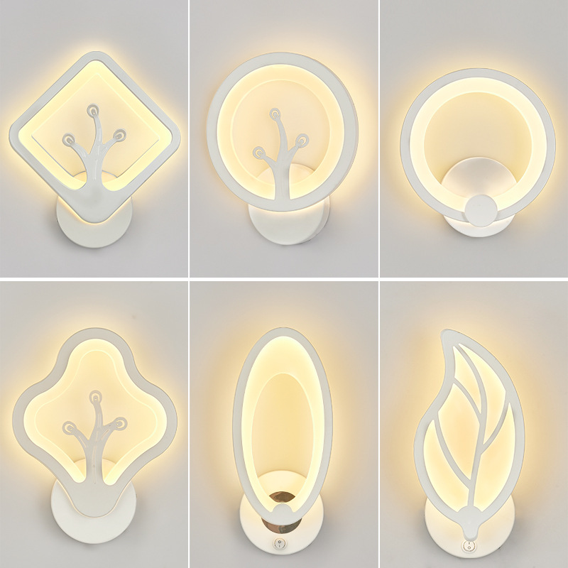 New Modern Minimalist Indoor Wall Lamp Led Creative American-Style Room Bedside Lamp European-Style Living Room Corridor Petal