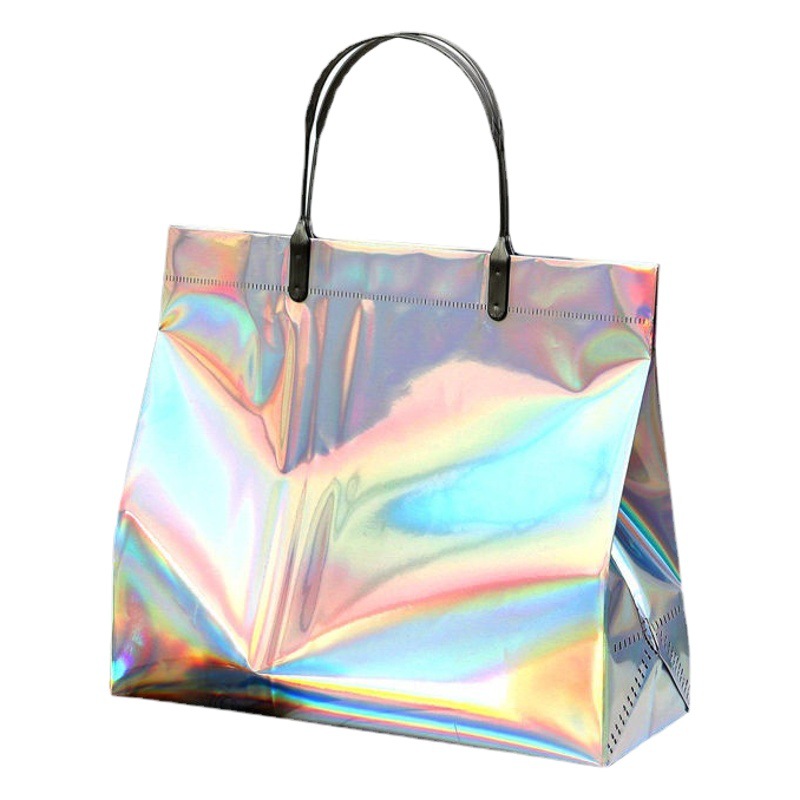 Pvc Laser Handbag Souvenir Gift Bag Thickeneded Hand Bag Clothing Store Plastic Bag High-End