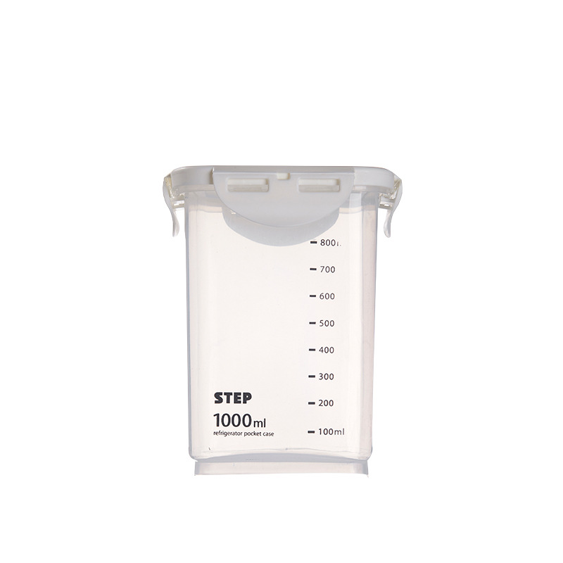 Picture of Storage Sealed Jar Household Grain Storage Box Kitchen Moisture-Proof Transparent Scale Dry Goods Fresh-Keeping Square