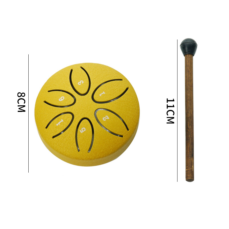 Picture of Wholesale Mini Metal Ethereal Drum 3-Inch 6-Tone Steel Tongue Drum Forget-Me-Not Drum Percussion Instrument Empty Drum Kidsren's Portable Musical Instrument