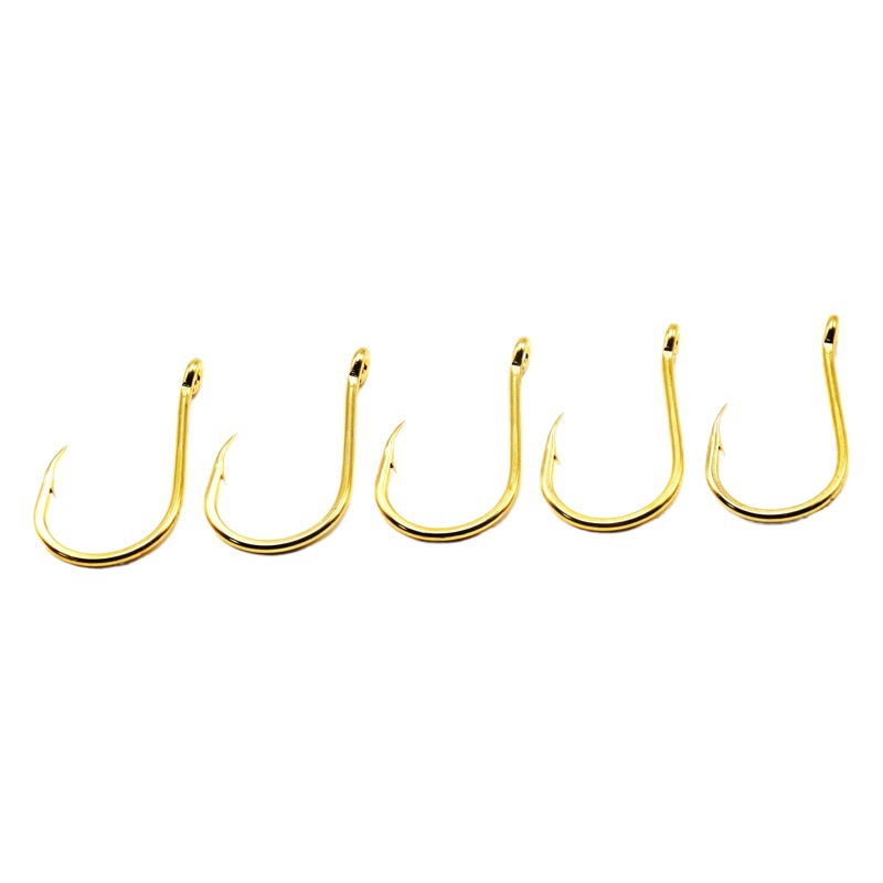Professional Fishhook Made of High-Carbon Steel with Triangular Teeth, Gold Tube, Fishing Hook for Stream Fishing, Fishing Gear Wholesale