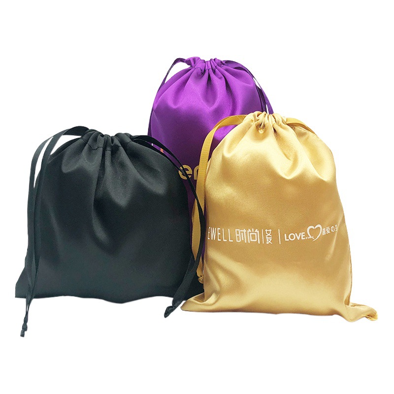 Sade Cloth Bundle Pocket Imitation Silk Storage Bag Wig Gift Bag Clothes Shoes Hat Packaging Bundle Pocket