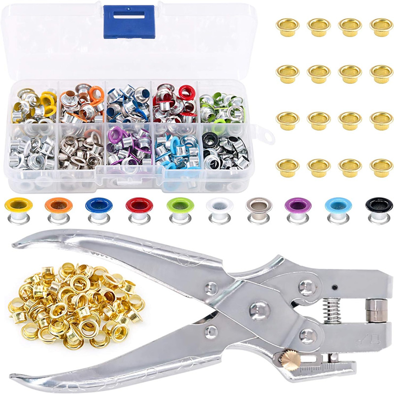 400 sets of installation punching pliers copper color air eye button eye button tool suit paint metal shoes auto eye manufacturers