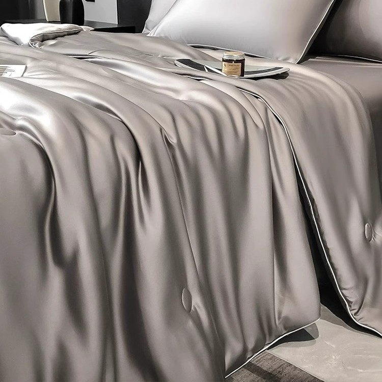 Picture of Lyocell Tencel Summer Quilt Summer Cooling Quilt Summer Cooling Ice Silk Air Conditioning Quilt Four-Piece Set Single Thin Quilt Machine Washable
