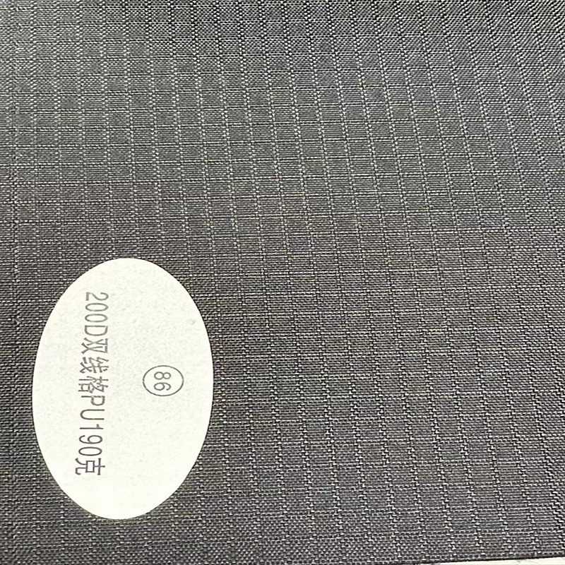 Picture of 200D Double Line Plaid Cloth 190g 200d Double Line Plaid PU Black Oxford Cloth Tent Bag Handbag