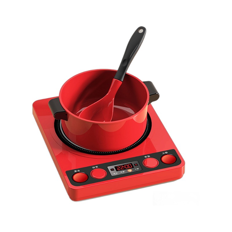 Picture of Children's Kitchen Educational Toys suit Boys and Girls Play Home Simulation Kitchenware Induction Cooker Cooking Rice Stir-fry Chicing Music