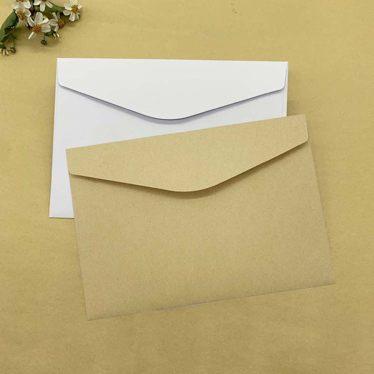 Picture of No.2 Invitation Letter Greeting Card Envelope Bag Printable Company Advertising Thickened Western Envelope White Envelope