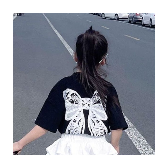 Picture of Girls Summer Suit 2025 New Cake Skirt Fashionable Kidsren's Short-Sleeved T-Shirt Fashionable Pleated Skirt Two-Piece Set