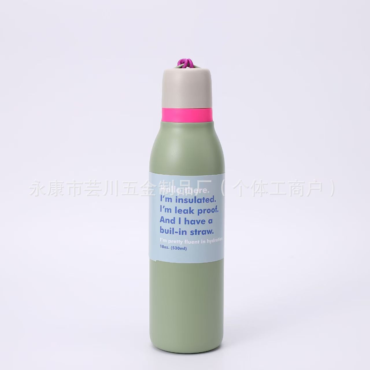 Picture of Oh Wow Macaron Color Portable Cup 304 Stainless Steel Insulated Cup Outdoor Sports Cola Bottle Water Cup Wholesale
