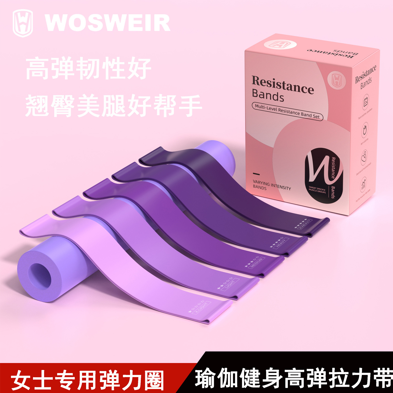 Resistance Band Yoga Band Elastic Band Fitness Training Hip Pull Band Sports Squat Dance Elastic Ring Stretch Band