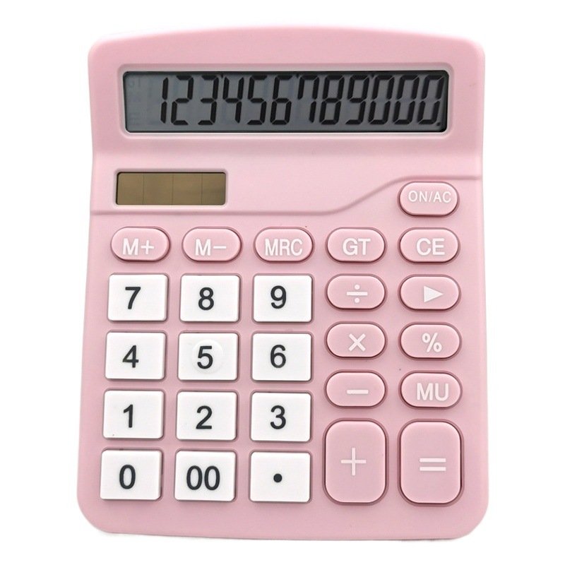 In stock wholesale 837 color 12-bit solar calculator color calculator Financial Office dedicated computer