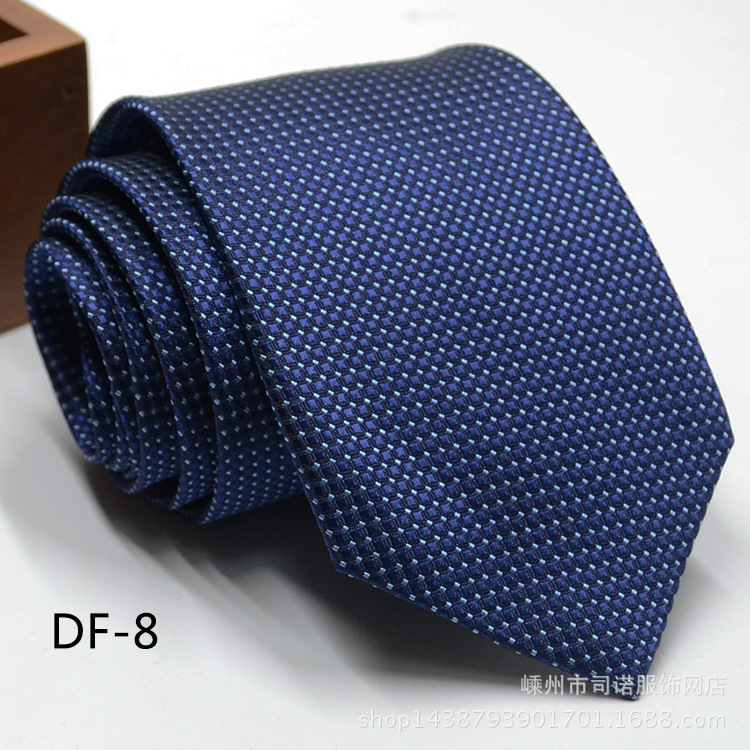 Picture of Tie business formal men's tie polyester yarn Arrow 8cm business tie