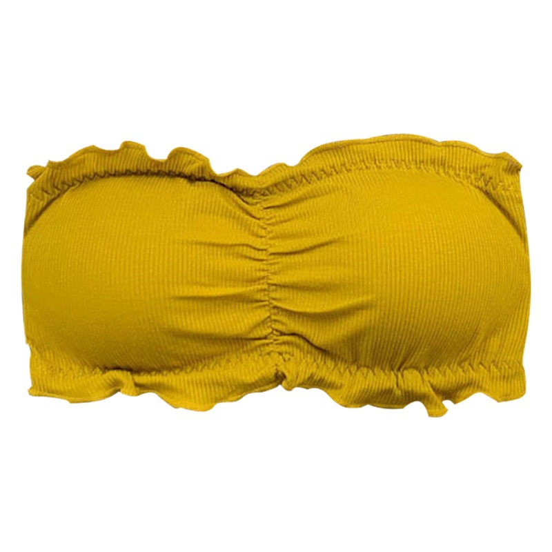 Ruffled Lace Three-breasted One-breasted Wrap Strapless Strapless Invisible Beautiful Back Underwear for Women