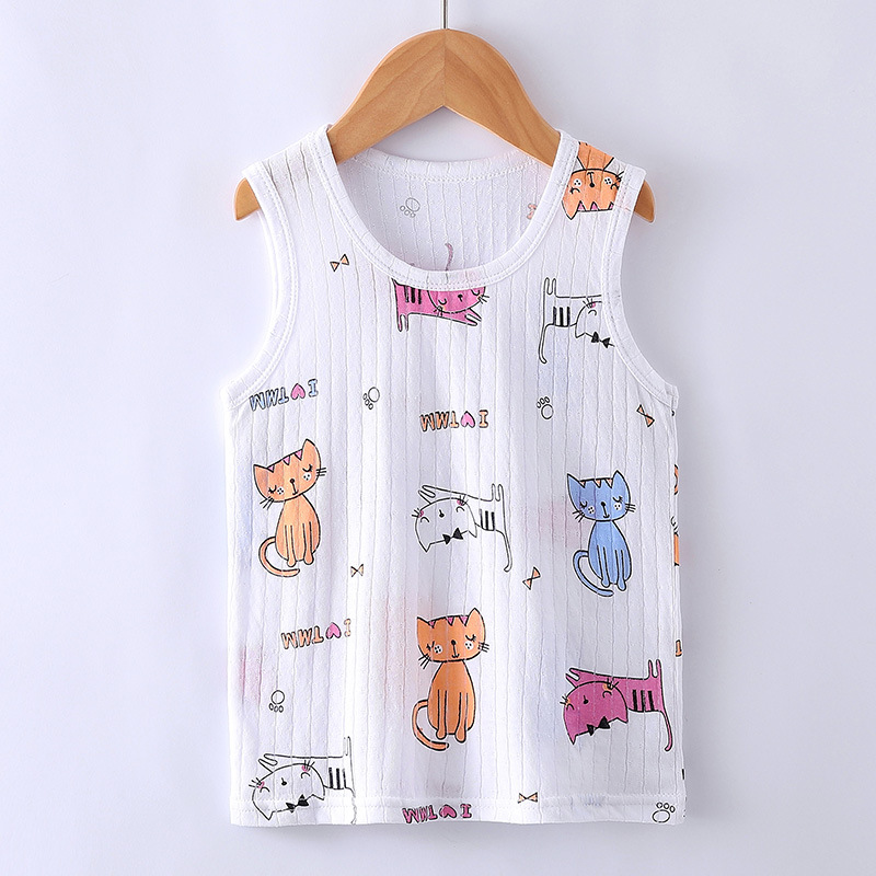 Picture of Children's vest summer cotton thin boys and girls baby breathable bottoming belly baby sleeveless small vest wholesale