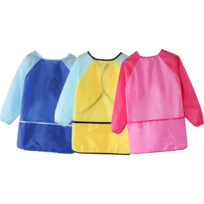 Children's painting overalls M-size long-sleeved painting apron waterproof anti-fouling anti-wear kindergarten art painting bib