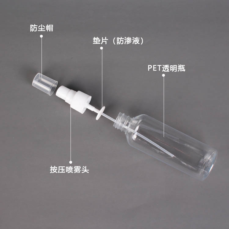 Picture of Manufacturer Wholesale Spray Bottle Plastic Bottle Pet Transparent Spray Bottle Cosmetic Refill Bottle Small Spray Bottle Pet Spray Bottle