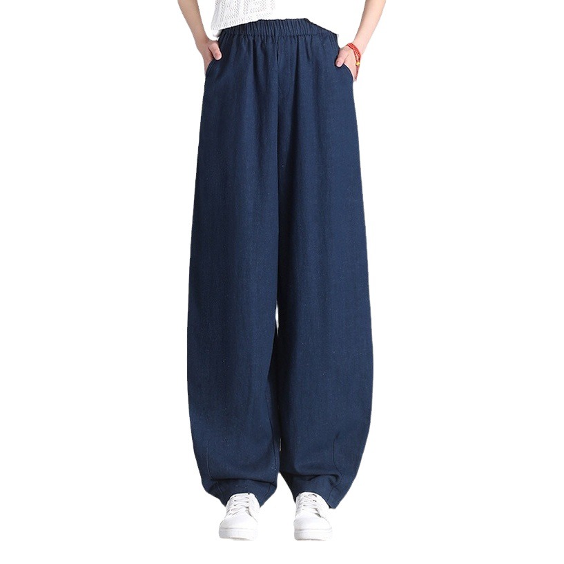Cotton and Linen Sand Wash Banana Pants 24 Spring and Summer Loose Casual Carrot Pants Artistic Retro Wide Leg Pants Slim Pants Women