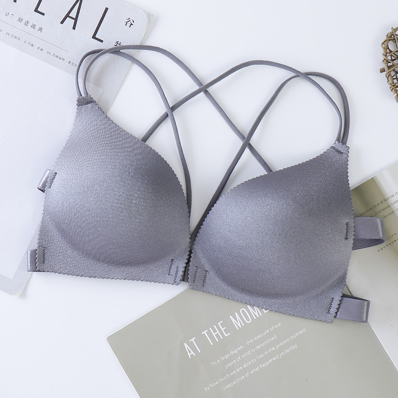 Picture of Beautiful Back 3D Front Button Wrapped Chest Intimates Girl Student Suspender Tube Top Sports Sexy Wire-Free Bra Vest Intimates