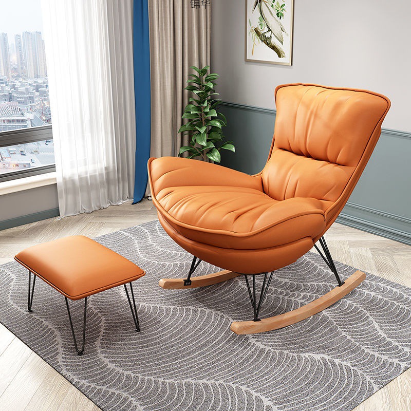 Net Red Rocking Chair Lazy Casual Recliner Home Light Luxury Rocking Chair Living Room Nap Balcony Single Sofa Chair Wholesale