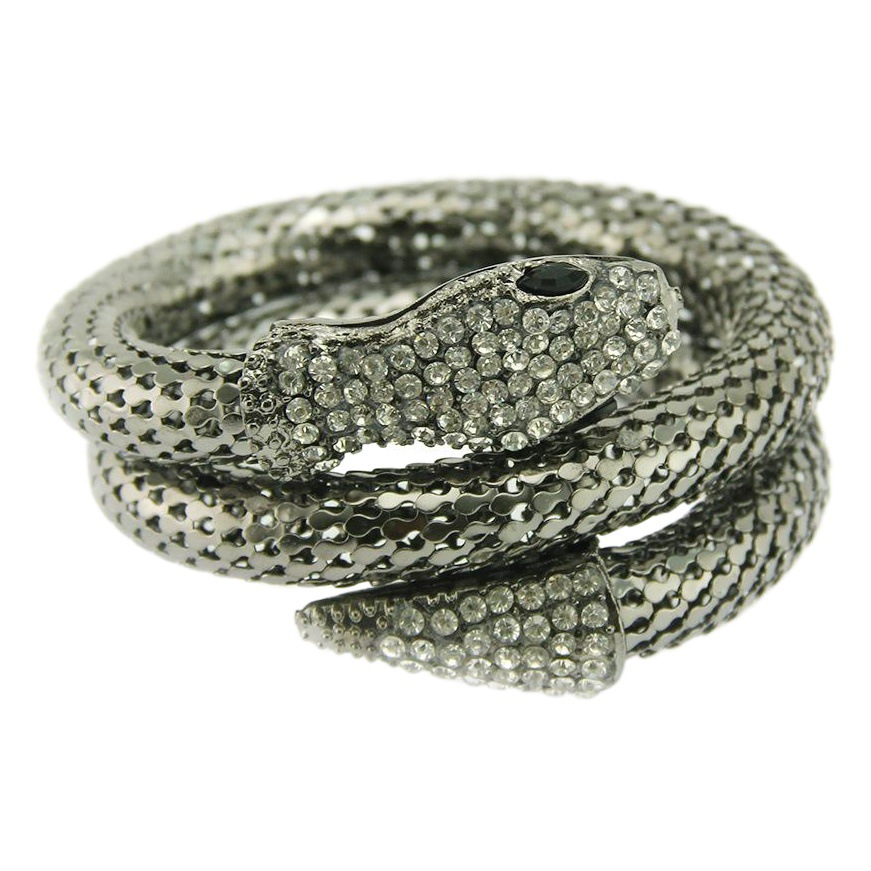 Europe and the United States cross-border jewelry snake bracelet punk exaggerated fashion multi-layer full diamond snake bracelet arm bracelet manufacturers wholesale