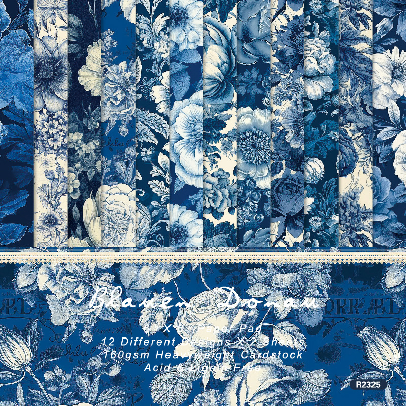 DIY album scrapbook Journal material paper card making Background Paper 6-inch single-sided pattern paper R2325
