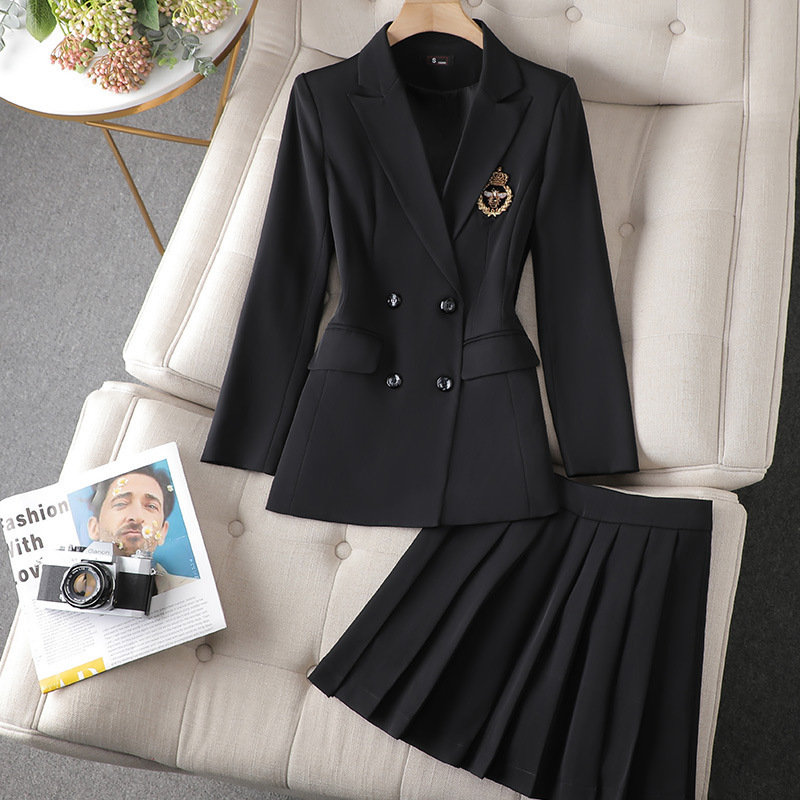 Picture of Cross-border Green Suit Pleated Skirt suit Women's Autumn New Autumn Coat Women's Elegant High-end JK Small Suit