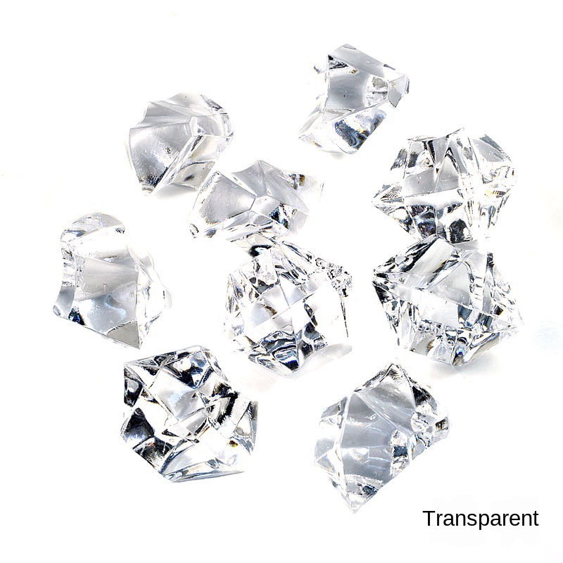 Picture of Cross-border 18*25mm plastic transparent crystal acrylic simulation crushed ice fish tank potted decoration