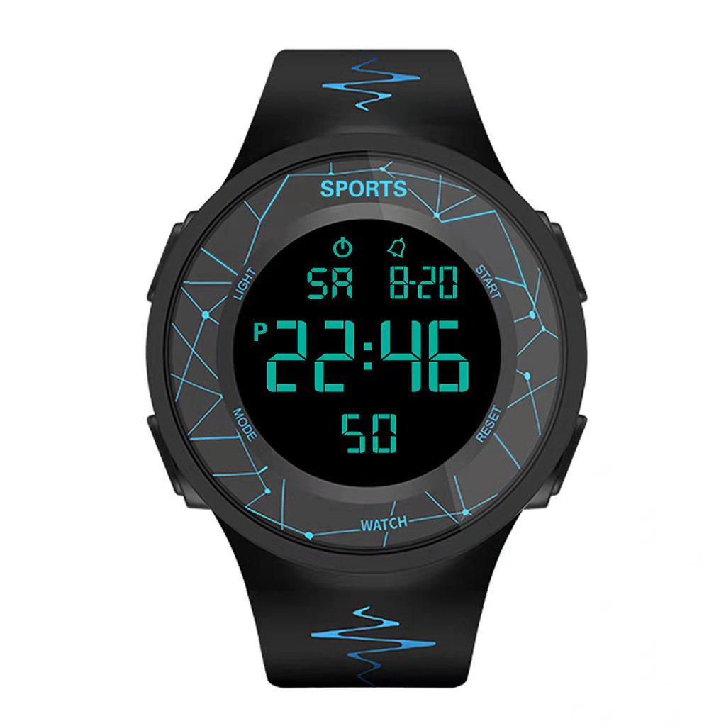 Waterproof luminous electronic watch men's trendy simple female junior high school students teenagers children multi-functional sports watch
