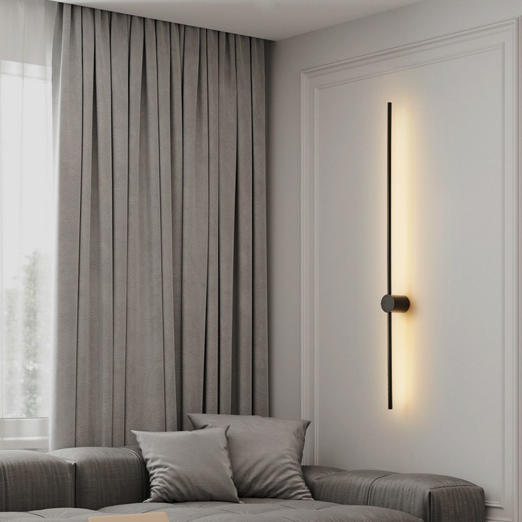 Picture of Rotatable Minimalist Long Light Luxury Wall Lamp Simple Modern Living Room Backwall Lamp Nordic Creative Bedroom Bedside Lamp