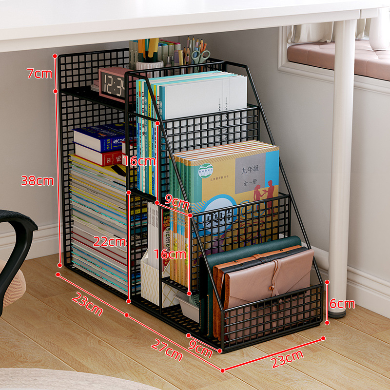 Picture of Balcony bay window bookshelves, small bookcases, children's picture book racks, space using desk side shelves to move pulleys on the floor