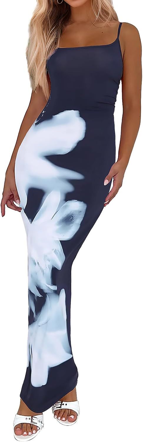 Picture of Autumn 2025 New Elegant Temperament Tight Low-cut Contrast Color Rose Print Design One Step Sling dress