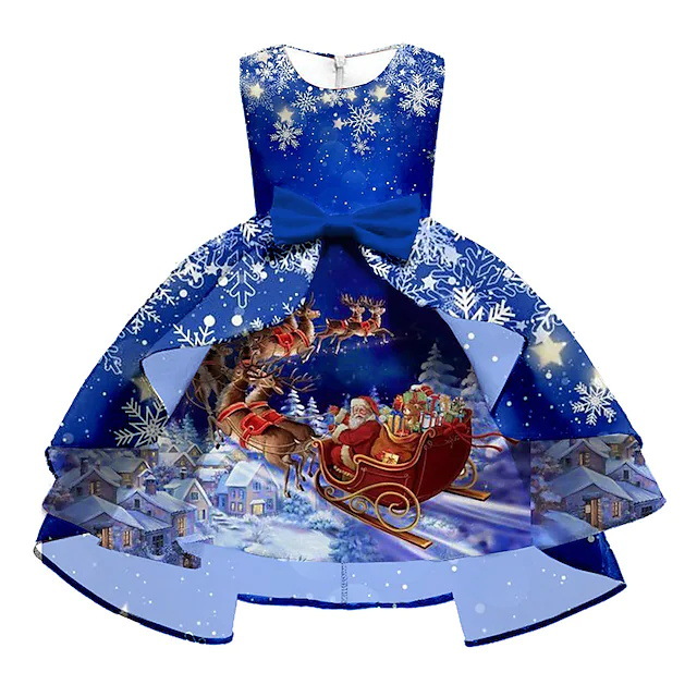 Picture of European and American New Elegant and Fashionable Female Princess Skirt European and American Style Girl's Fashionable Skirt with Puff Sleeves Lolita