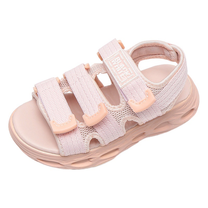 Girls Sandals 2025 Summer New Children's Soft Soled Princess Internet Celebrity Sports Beach Sandals for Big Children and Little Girls