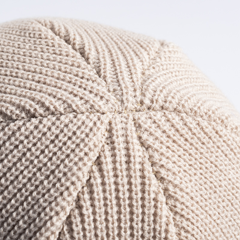 Picture of Melon Skin Hat Men's Korean Style Trendyy Autumn and Winter Woolen Hat Student Fashion Cuffed Yuppie Cold Hat Women's Brimless Knitted Hat